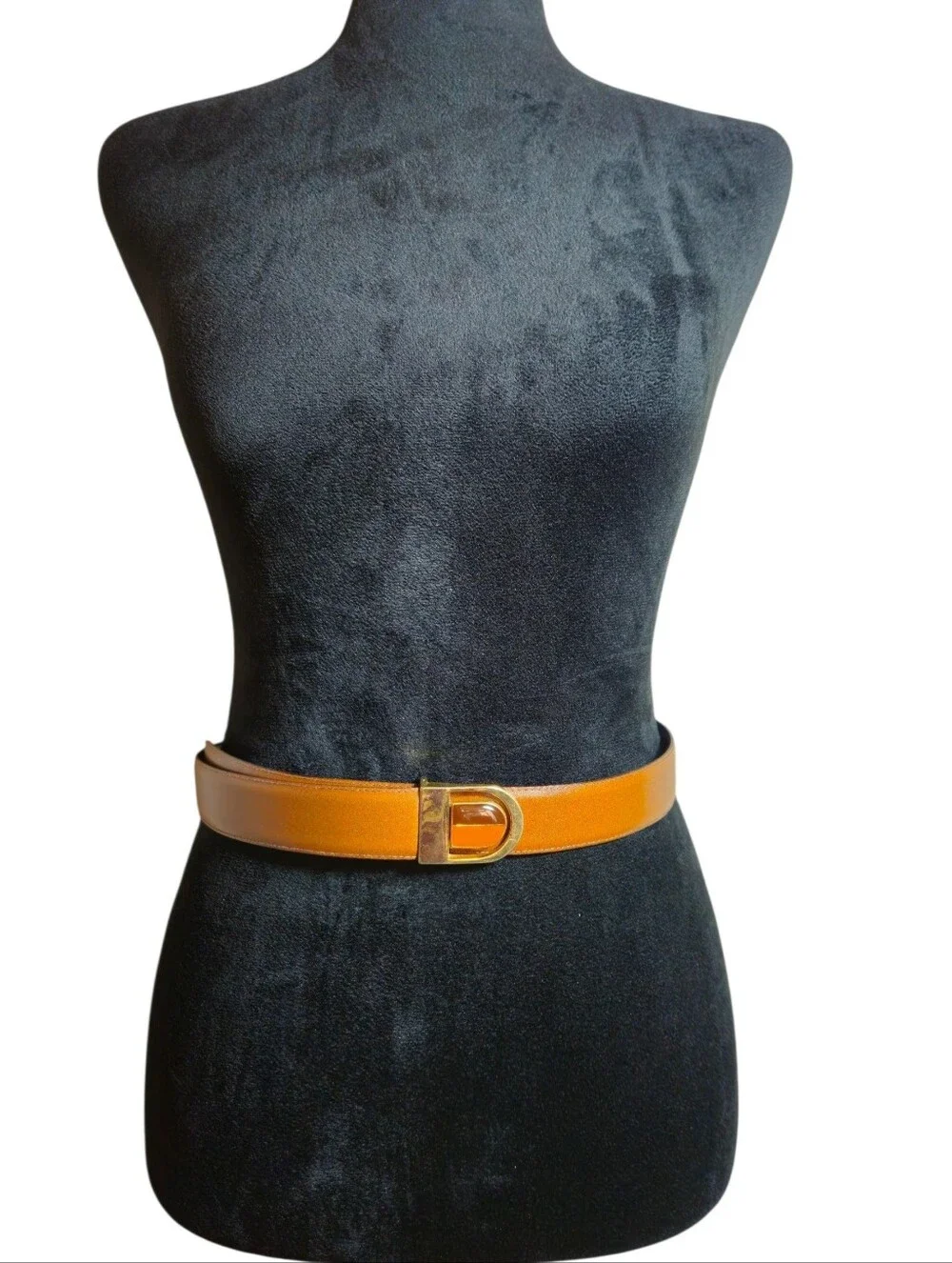 Vintage Riccardo Marcello Women's Camel Itailan Leather D-Ring Belt Size M
